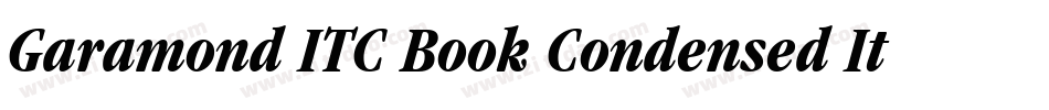 Garamond ITC Book Condensed Italic BT字体转换